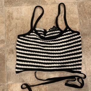 Forever 21 Striped Cropped Knit Tank size small